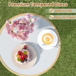 Tangkula 3 Pieces Patio Bistro Set Outdoor PE Wicker Conversation Furniture Set -Beauty house GUEST d86fa949 c9f4 4215 a9eb ab54b563fcdd