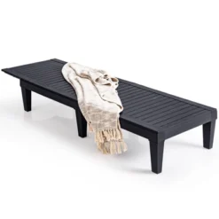 Tangkula Patio Lounge Chair Chaise Recliner Adjustable Backrest Outdoor&Indoor Black/Brown -Beauty house GUEST d94a24d4 bec1 4dea 851c 7b1253383516