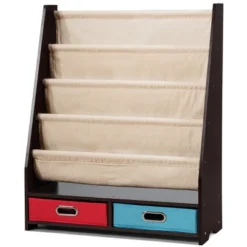 Tangkula Book Rack Kids Toys Organizer Shelves With 4 Sling Bookshelf And 2 Boxes -Beauty house GUEST d9eafd98 6068 40d5 a9e8 1a65bd3d27db