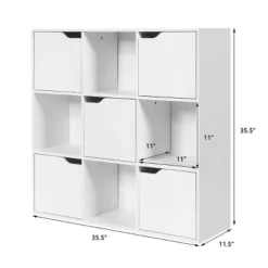 Tangkula 9 Cube Bookcase Toys Storage Bookshelf Freestanding Wood Cubby Display Cabinet Organization -Beauty house GUEST dac74b1e 8fcf 44c4 a5a3 708da50a25d8