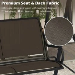 Tangkula 3-Seat Outdoor Swing, Porch Canopy Swing W/ Adjustable Shading Breathable Seat -Beauty house GUEST dedb3fdf 8047 480d 915b 820b633e964d