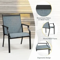 Tangkula Set Of 4 Patio Dining Chairs Outdoor Armchairs W/ Sturdy Metal Frame -Beauty house GUEST dfe4e18b eec9 4e1c 9c72 6492d2ecb3ff