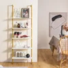 Tangkula 5 Tier Ladder Shelf 71" Open Wall-Mounted Bookcase With Golden Steel Frame -Beauty house GUEST dfedc15f e7a6 4268 8e7f 15c4e9a9e037