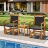 Tangkula 2PCS Patio Rattan Glider Chair W/ Acacia Wood Frame & Wicker Seat Back Armrests -Beauty house GUEST dfffe64e a405 4ded a8f1 68de33924248