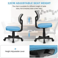Tangkula Armless Mesh Office Chair Ergonomic Swivel Computer Desk Chair Height Adjustable Task Chair For Adults And Kids -Beauty house GUEST e0075cba 6436 4628 923a bd9ae267c99c