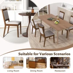 Tangkula Modern Dining Chair Set Of 2 Upholstered Kitchen Chair W/ Padded Backrest & Seat -Beauty house GUEST e0fee4b0 df34 4bfe 8363 c22e0d0fc012