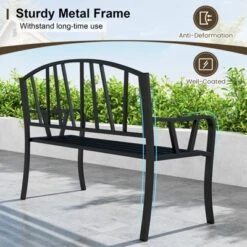 Tangkula 51" Metal Garden Bench Patio Slatted Bench For 2-3 People & Park-Style Loveseat 15 Tangkula 51" Metal Garden Bench Patio Slatted Bench For 2-3 People & Park-Style Loveseat -Beauty house GUEST e2203220 bca8 44e3 bd1e 9191637e1c40
