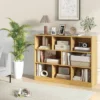 Tangkula Wood Storage Cube Bookcase 3 Tier 8 Cube Open Shelf Storage Cabinet With Anti-Toppling Devices Bookshelf Natural/Burlywood/Oak Grey/White -Beauty house GUEST e30ee7f2 63d2 4f51 b64d 3df8b1839696