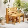 Tangkula 3-in-1 Outdoor Acacia Wood Loveseat Bench Furnitur W/ Slatted Seat For Garden -Beauty house GUEST e3e77dd3 946c 4c8d 91da 5b1db64301b2