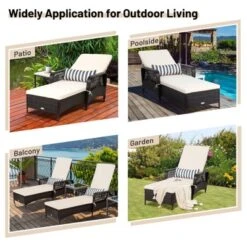 Tangkula 2 PCS Patio Chaise Lounge Chair Six-Position Adjustable Outdoor Recliner With Cushion & Pillow -Beauty house GUEST e5545253 5901 4532 aef2 7d9d8ee1a171