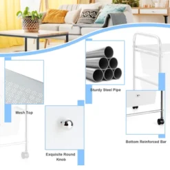 Tangkula 4 Drawer Cart Storage Container Bins With Wheels For Home&School&Office -Beauty house GUEST e6d81bd9 84ca 46be 860d 45815b95e7d8