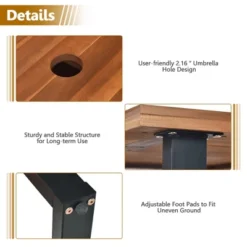 Tangkula Patented 7PCS Patio Dining Set Outdoor Furniture Set W/ 6 Armchairs Umbrella Hole -Beauty house GUEST e83cad92 42f2 49cb 879b a686a0f35d8a