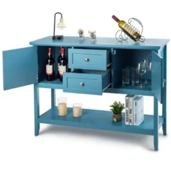 Tangkula Wooden Sideboard Buffet Table Console Table With 2 Drawers & 2 Doors & Bottom Shelf 10 Tangkula Wooden Sideboard Buffet Table Console Table With 2 Drawers & 2 Doors & Bottom Shelf -Beauty house GUEST e85d24df f1aa 45a9 b816 fd54a71a5310