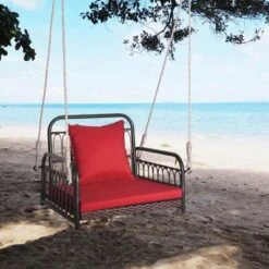 Tangkula Single Person Hanging Swing Outdoor Hanging Seat W/ Back Cushion & Seat Cushion 15 Tangkula Single Person Hanging Swing Outdoor Hanging Seat W/ Back Cushion & Seat Cushion -Beauty house GUEST e89d59d4 bd00 472d bcad 13bf3642623c