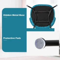 Tangkula Dining Chair Set Of 2 Upholstered Velvet Chair Set W/ Metal Base For Living Room -Beauty house GUEST e9a5247c f744 43f5 a02d cd5a17765269