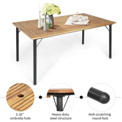 Tangkula 7 PCS Patio Rattan Dining Furniture Set Armrest Chairs Wooden Table 12 Tangkula 7 PCS Patio Rattan Dining Furniture Set Armrest Chairs Wooden Table -Beauty house GUEST e9adbc23 9e60 4480 958a 694de822ff8d