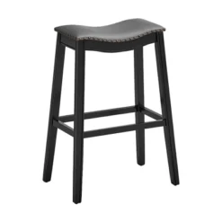 Tangkula Set Of 4 Saddle Bar Stools Bar Height Kitchen Chairs W/ Rubber Wood Legs -Beauty house GUEST eac1aa0c 76de 4ce8 a4c7 824f3184c9b5