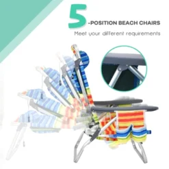 Tangkula 2 Pack Of Folding Beach Chair Portable Backpacking Chair With Cup Holder Headrest Storage Bag For Outdoor -Beauty house GUEST eb0f6250 f7a2 4d1c a11f bb446985aea3