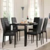 Tangkula Set Of 6 Dining Chairs High Back Kitchen Home Furniture,PVC -Beauty house GUEST eb3c417e a84c 448c b4c2 7a00fd7a3715