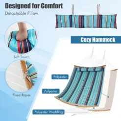 Tangkula Hammock Chair With Stand Portable Bag Cushion Pillow Heavy Duty Frame -Beauty house GUEST eb7f9b39 7ce0 4337 9d71 4c2a9f6df7be