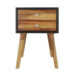 Tangkula Wooden Nightstand With 2 Storage Drawers Accent End Side Table For Bedroom&Living Room -Beauty house GUEST ebb72f24 a957 4b48 a94e 9df4b5caf38a