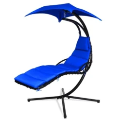 Tangkula Patio Hammock Chair Floating Hanging Chaise Lounge Chair W/ Canopy -Beauty house GUEST ec3d078a 06b0 4a4f bead 3480ee3d085e