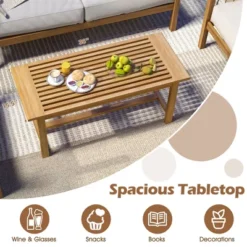 Tangkula 36"Patio Coffee Table Solid Wood Coffee Table W/ Slatted Tabletop Natural 16 Tangkula 36"Patio Coffee Table Solid Wood Coffee Table W/ Slatted Tabletop Natural -Beauty house GUEST f00d1abb 57d3 4b57 8d72 814184167470