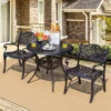 Tangkula 3PCS Cast Aluminum Patio Bistro Set Outdoor Dining Table & Chair Furniture Set -Beauty house GUEST f06dabe8 4b9a 43ca 83a5 73a8056bf8f5