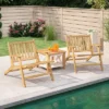 Tangkula 2PCS Teak Wood Outdoor Reclining Chair W/ Comfortable Backrest & Armrests -Beauty house GUEST f15b604a b5b8 4483 aabb f0951771cbcc
