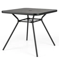 Tangkula 32" Patio Dining Table W/ 1.6" Umbrella Hole & Lid DPC Tabletop For Backyard -Beauty house GUEST f1c790f8 3196 4d37 8c03 40f24d09801b