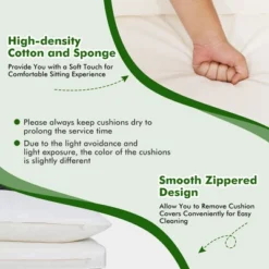 Tangkula 5PCS Rattan Patio Conversation Sofa Set Outdoor Furniture Set W/ Off White Cushions -Beauty house GUEST f276a5e2 a87f 44ab b608 5290a5109cf9