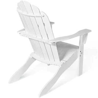 Tangkula 2PCS Wooden Classic Adirondack Chair Lounge Chair Outdoor Patio White 7 Tangkula 2PCS Wooden Classic Adirondack Chair Lounge Chair Outdoor Patio White - Image 5