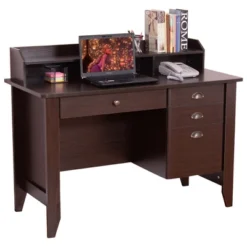 Tangkula Wooden Computer Writing Desk Office Study Table With Drawers Black/Walnut -Beauty house GUEST f4cf3f1b 48a4 4bf1 8532 71cede9e9833