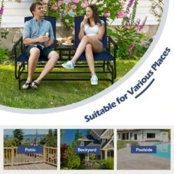 Tangkula 2 Person Outdoor Patio Double Glider Chair Loveseat Rocking 19 Tangkula 2 Person Outdoor Patio Double Glider Chair Loveseat Rocking -Beauty house GUEST f500855f 96e9 4a9b 9a5c c0cfd32eacfb