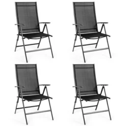 Tangkula 4PCS Folding Chair Patio Garden Outdoor W/ Steel Frame Adjustable Backrest 19 Tangkula 4PCS Folding Chair Patio Garden Outdoor W/ Steel Frame Adjustable Backrest -Beauty house GUEST f52e7ed1 b852 430d 8b59 7ec4acc7c7f7