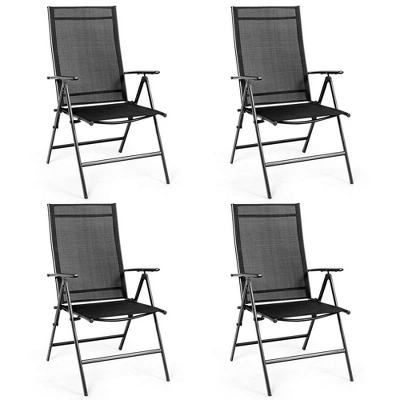 Tangkula 4PCS Folding Chair Patio Garden Outdoor W/ Steel Frame Adjustable Backrest 11 Tangkula 4PCS Folding Chair Patio Garden Outdoor W/ Steel Frame Adjustable Backrest - Image 9