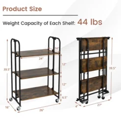 Tangkula 3-Tier Folding Bar Cart Kitchen Serving Island Utility Cart Storage Shelves 12 Tangkula 3-Tier Folding Bar Cart Kitchen Serving Island Utility Cart Storage Shelves -Beauty house GUEST f621dabf ca83 41dd 8212 fdcbdf2bb4a4