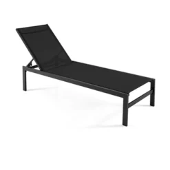 Tangkula Patio Chaise Lounge Adjustable Lounge Chair W/ 6-Position Backrest Black -Beauty house GUEST f82768f9 3523 4b9a b9a1 594f62202998