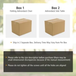 Tangkula Patio 3PCS Adirondack Chair Side Table Set Outdoor Chair Set With End Table Weather Resistant Cup Holder For Backyard Garden White -Beauty house GUEST f9784676 3d9b 42e7 9154 58ac28e9f0b5