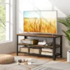Tangkula Industrial TV Stand Media Entertainment Center With 2-tier Open Storage Shelves & Metal Frame TV Cabinet For TVs Up -Beauty house GUEST fa773ce0 b330 4efc b9b3 d37b983e2ea0