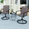 Tangkula Patio Swivel Chairs Set Of 2 W/ High Back & Round Metal Base For Backyard -Beauty house GUEST fba5ea87 4de4 4e19 8c68 9e8411a3b019 1