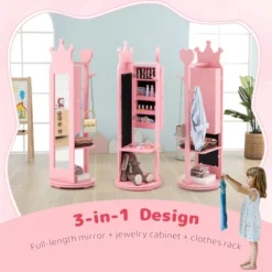 Tangkula Kids Jewelry Cabinet Standing Children Jewelry Organizer W/ Full-Length Mirror 14 Tangkula Kids Jewelry Cabinet Standing Children Jewelry Organizer W/ Full-Length Mirror -Beauty house GUEST fbad2f93 1c26 4339 8d2f 71a32cd938e5