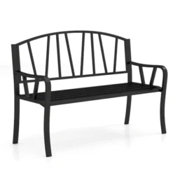 Tangkula 51" Metal Garden Bench Patio Slatted Bench For 2-3 People & Park-Style Loveseat 19 Tangkula 51" Metal Garden Bench Patio Slatted Bench For 2-3 People & Park-Style Loveseat -Beauty house GUEST fc57965d 18a2 48b7 ad6d 1f831d08c4ea