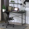 Tangkula 40"/47" Industrial Computer Desk Study Writing Table With Storage Bag Black/Coffee/Rustic Brown -Beauty house GUEST fc9b1886 514e 4bdd 8f51 1f115ad32615