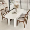 Tangkula Modern Dining Chair Set Of 4 Upholstered Kitchen Chair W/ Padded Backrest & Seat