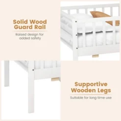 Tangkula Twin Size Kids Bed W/ Storage 2 Pull-out Drawers Side Shelf For Children & Teens -Beauty house GUEST fdb8f8df 6e8b 4c08 9bb8 058443fa2d2a