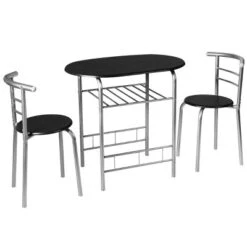 Tangkula 3 PCS Kitchen Dining Set Compact Bistro Pub 2 Chairs & Table -Beauty house GUEST ff08bc21 d2e4 419e 9c86 08495ea1b87a