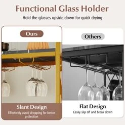 Tangkula Freestanding Floor Drink Rack, Wooden Coffee Bar Table W/ Drink Storage -Beauty house GUEST ffe20bbf e458 4d80 84fb 4f8a608b61bb